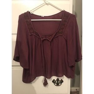 plum crop top